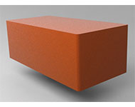 Кирпич керамический рядовой полнотелый  размер 1.4 нф. красный гладкая 2