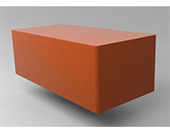 Кирпич керамический рядовой полнотелый  размер 1.4 нф. красный гладкая 3