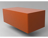 Кирпич керамический рядовой полнотелый  размер 1.4 нф. красный гладкая