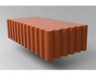 Кирпич керамический рядовой полнотелый  размер 1 нф. красный рифленая 2