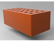 Кирпич керамический рядовой пустотелый  размер 1.4 нф. красный гладкая 2