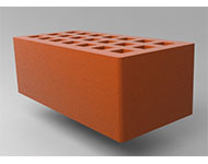 Кирпич керамический рядовой пустотелый  размер 1.4 нф. красный гладкая 3