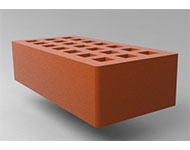 Кирпич керамический рядовой пустотелый  размер 1 нф. красный гладкая