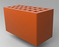 Кирпич керамический рядовой пустотелый  размер 2.1 нф. красный гладкая 2