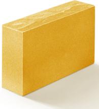 Кирпич силикатный одинарный лицевой полнотелый колотый по гост 379-2015 насыщенно-желтый