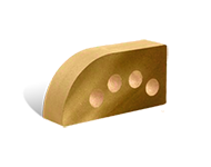 Облицовочный кирпич литос фасонный пустотелый полукруг