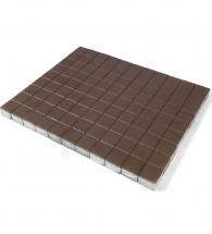 Тротуарная плитка лувр, коричневый, 100х100, h=60 мм