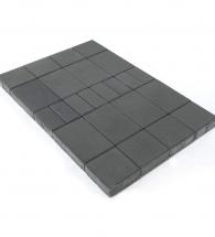 Тротуарная плитка мозаика, серый, h=60 мм