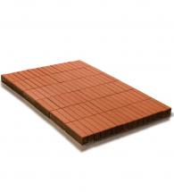 Тротуарная плитка прямоугольник, оранжевый, h=60 мм