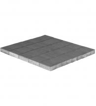 Тротуарная плитка прямоугольник, серый, h=60 мм, двухслойная