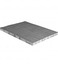 Тротуарная плитка прямоугольник, серый, h=70 мм, двухслойная